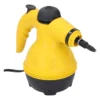 Limpiador a Vapor Eléctrico 4 en 1 Limpiador a vapor eléctrico amarillo con boquilla negra.